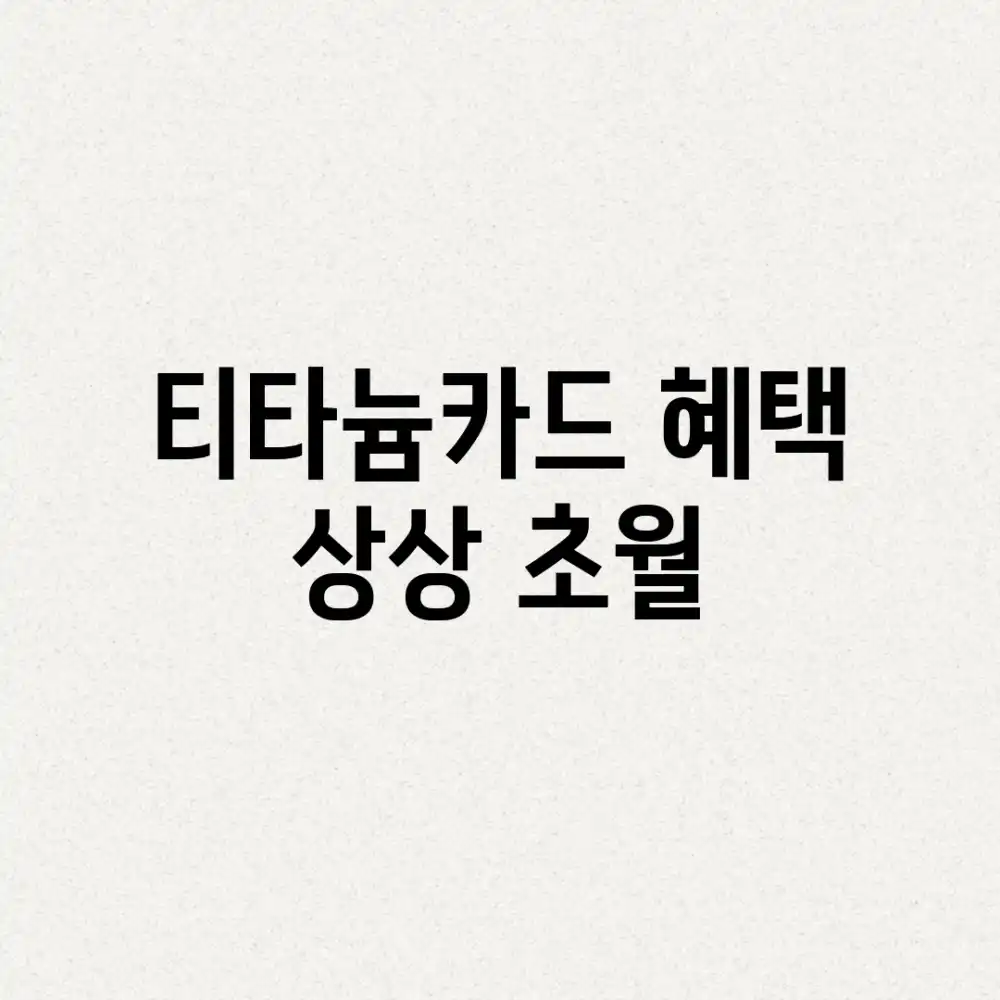 티타늄카드 혜택, 상상 초월! 티타늄카드 혜택, 상상 초월!